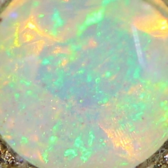 Opal .16ct Platinum Finish Solid 925 Silver Ring - Picture 3 of 6